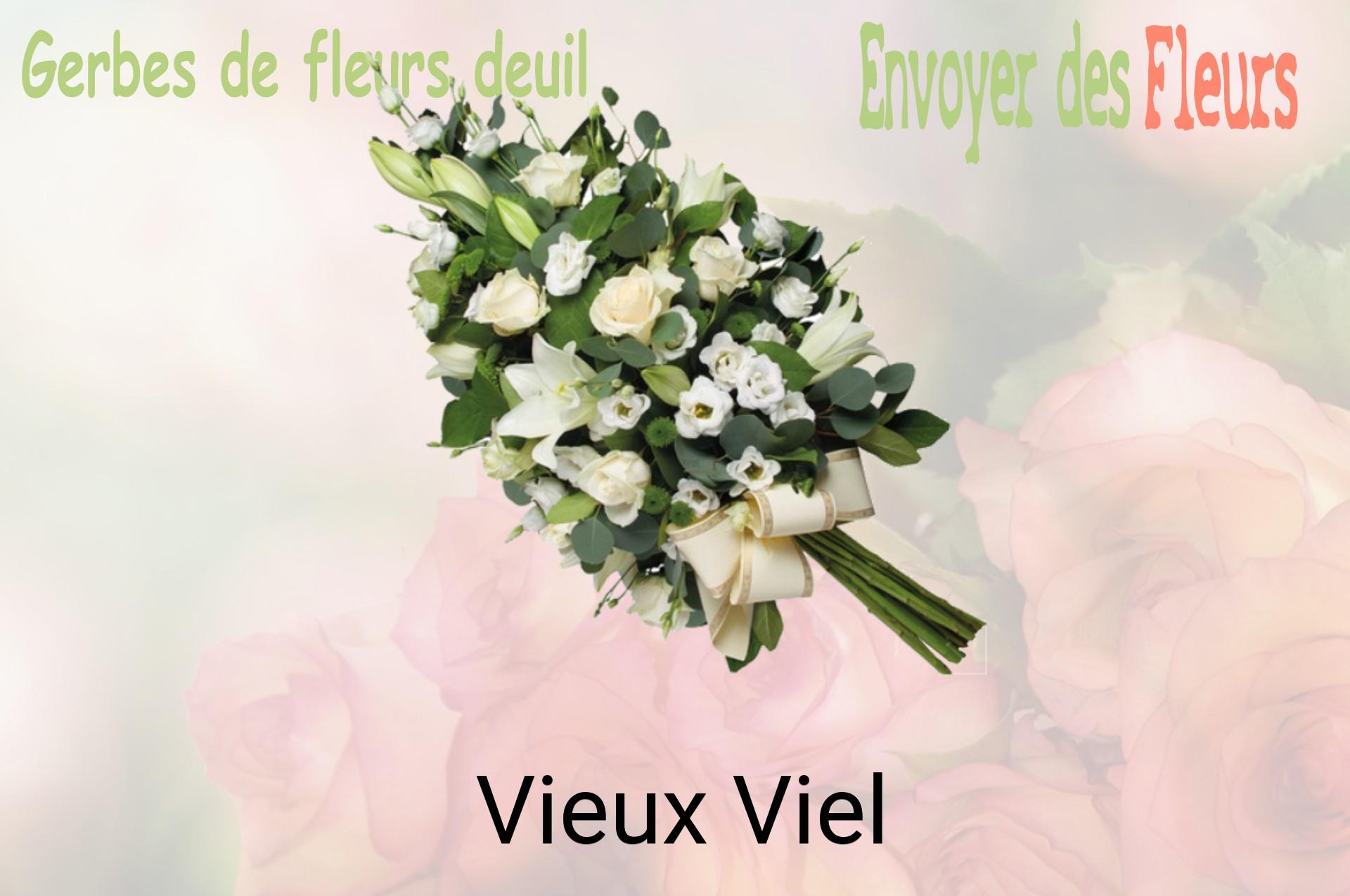Gerbe de fleurs de deuil livrée à Vieux-Viel